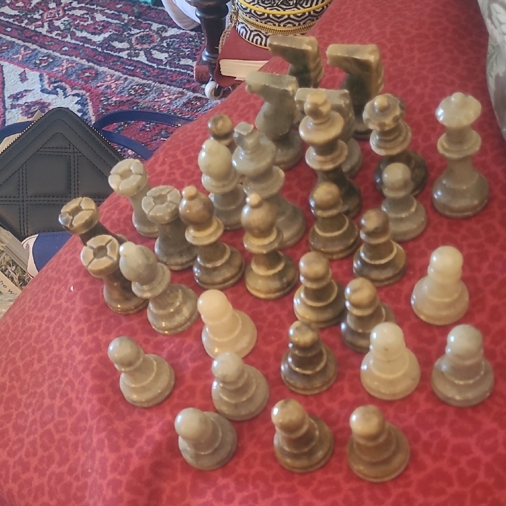 Vintage Marble Chess Set